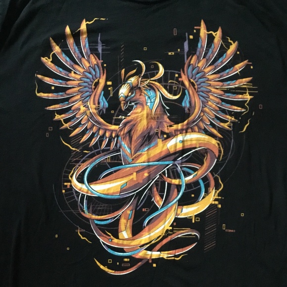 Colorful Phoenix T-shirt 3XL Designed For ~  Into The AM - Picture 3 of 6